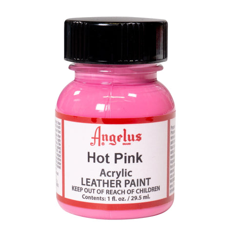 For a premium acrylic leather paint that pops, get Angelus Hot Pink Paint.