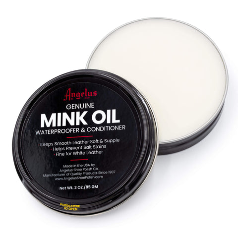 Your leather boots will last forever with Angelus MInk Oil Paste.