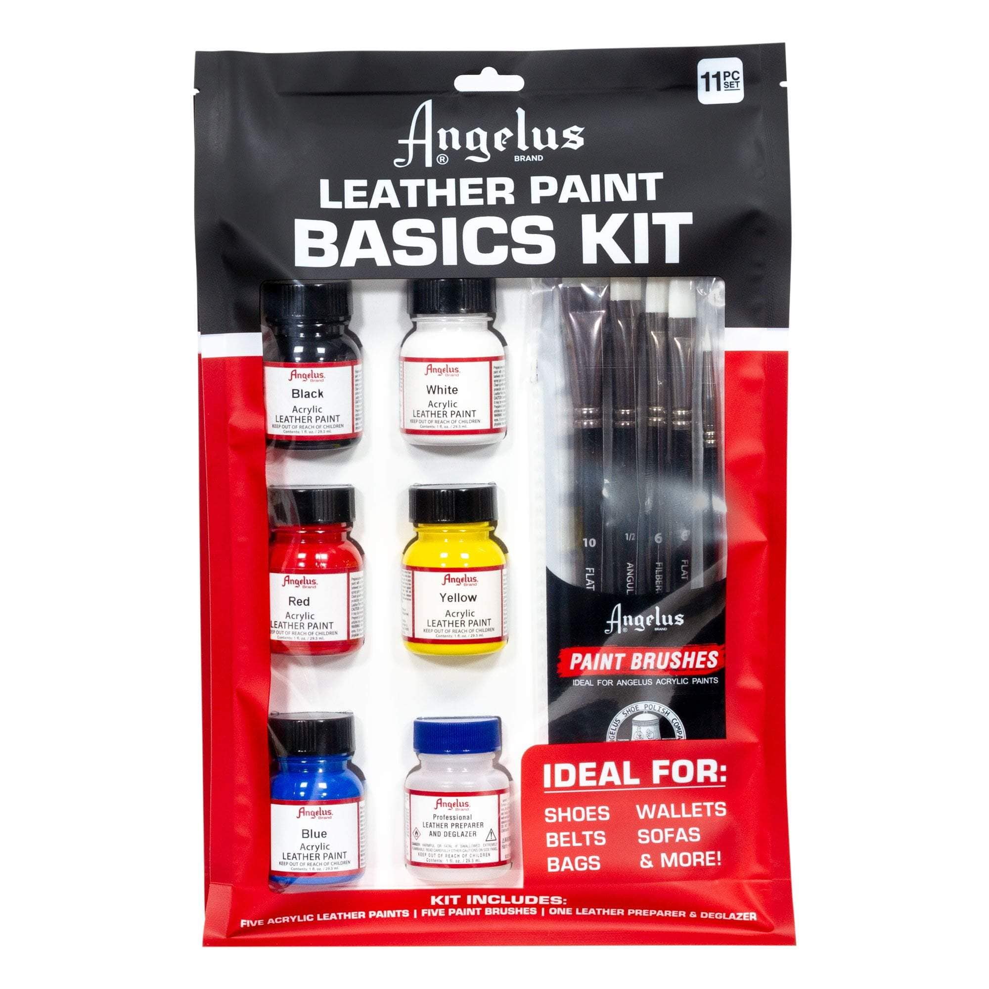 Angelus NEON Acrylic Leather Paint Starter Kit