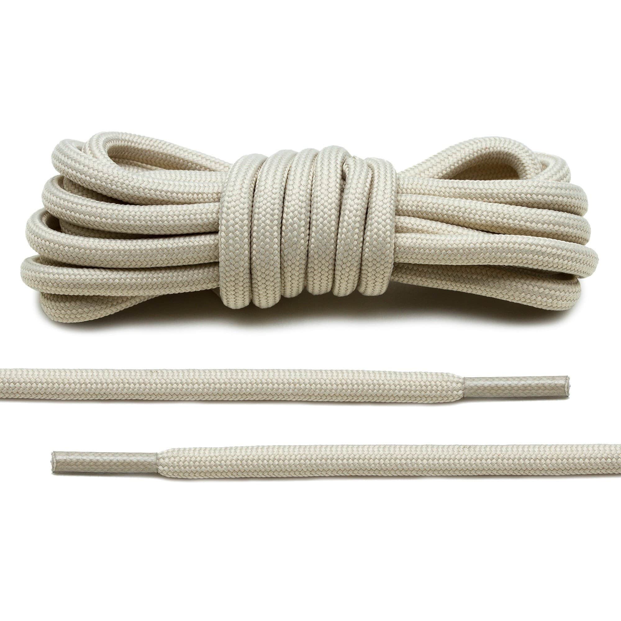 Thick Rope Shoelaces 5/16 Inch: white, black, beige, pink, blue, yellow