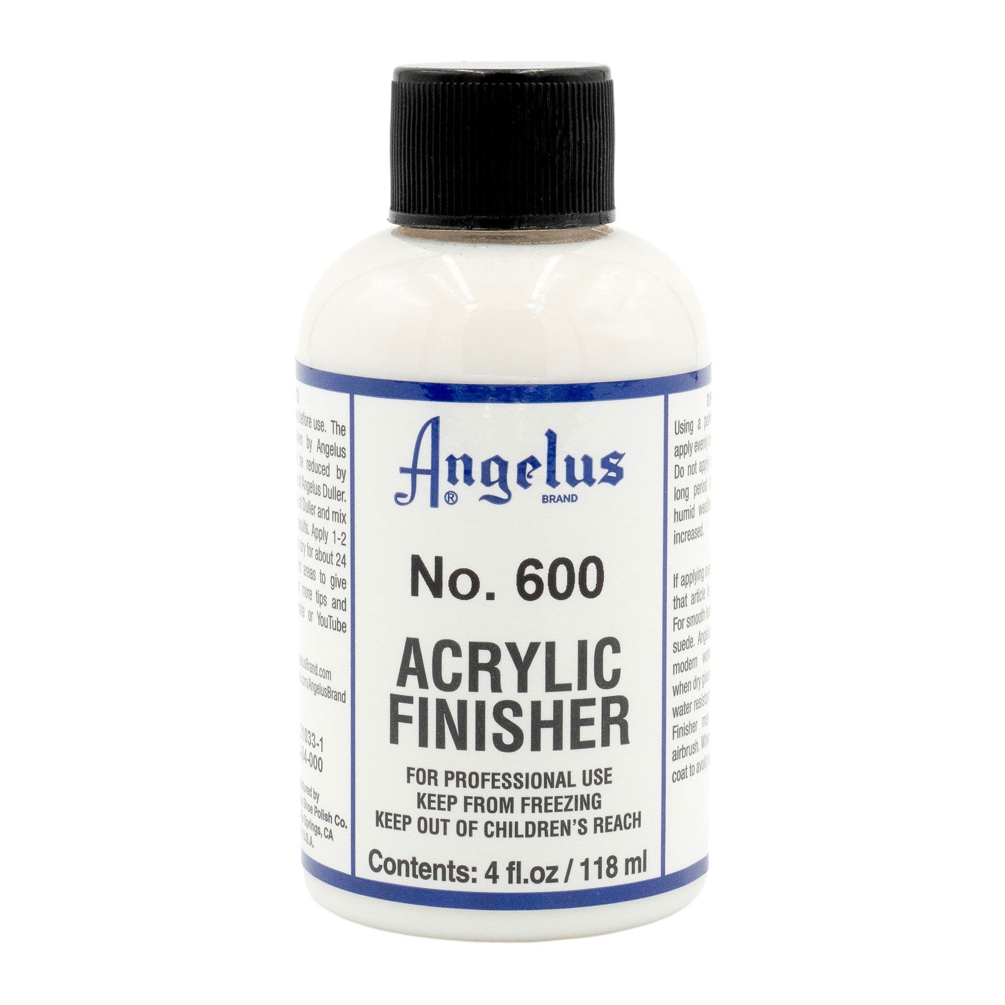 Angelus Brand Acrylic Leather Paint Finisher No. 600, Clear Coating, 4oz
