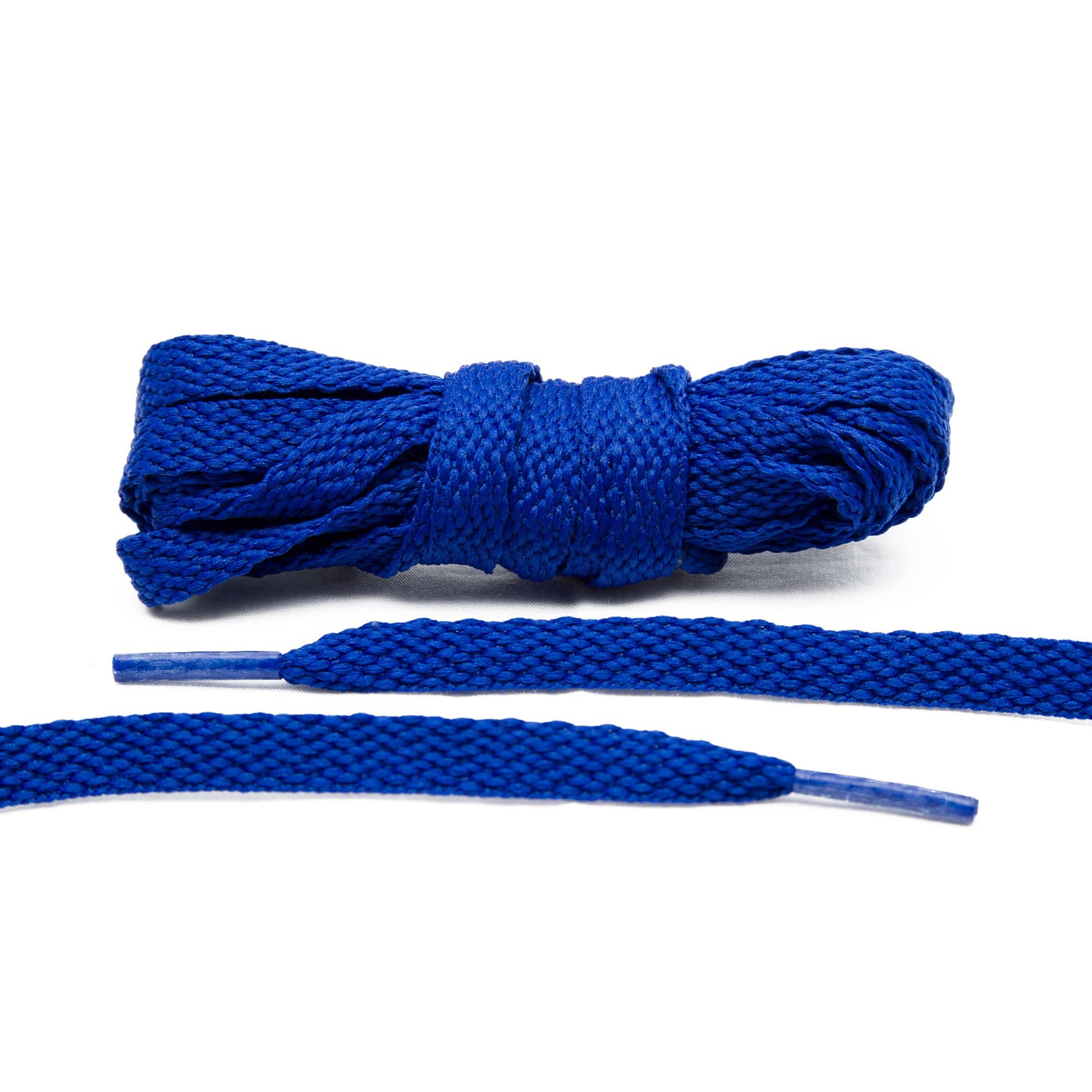 Royal Blue Luxury Leather Laces - Gold Plated