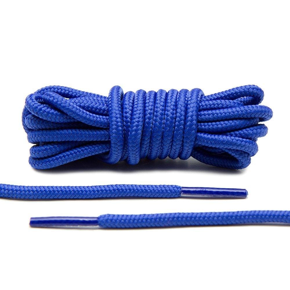 Rope Blue Grey Shoe Laces with Gold Tips - From Loop King™