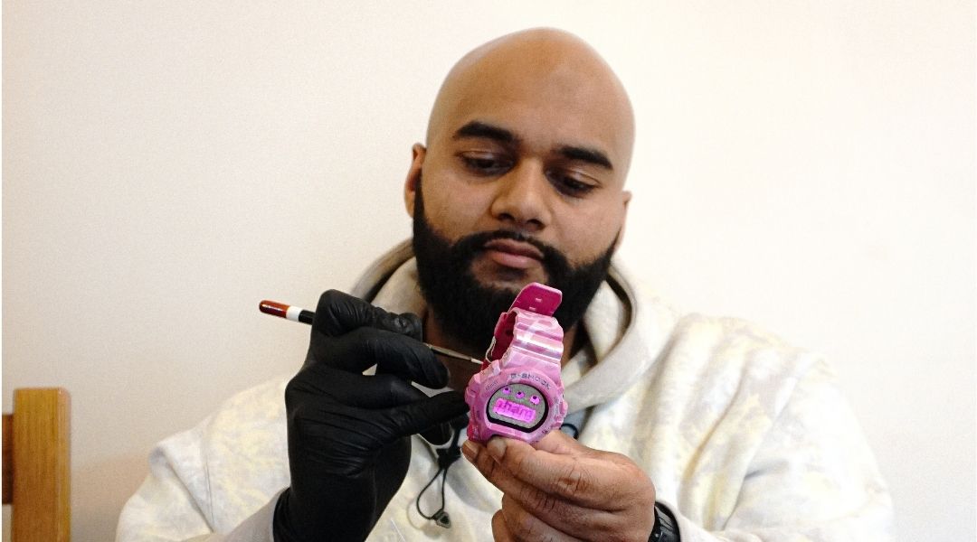 How to Paint and Customize a Plastic Watch Like a Pro with Angelus Paints – Featuring Artist, Akraam Aham