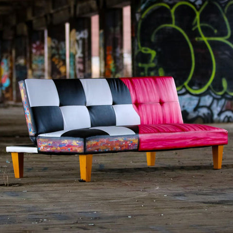 Hand Painted Couch by Frank Anthony @kingdom_made