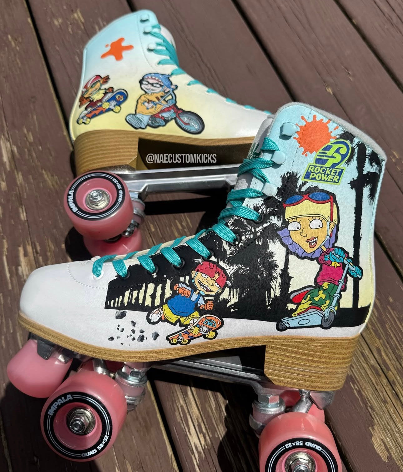 Anya Grace (@gracedbyanya) Rocket Power Skates painted with Angelus Paints