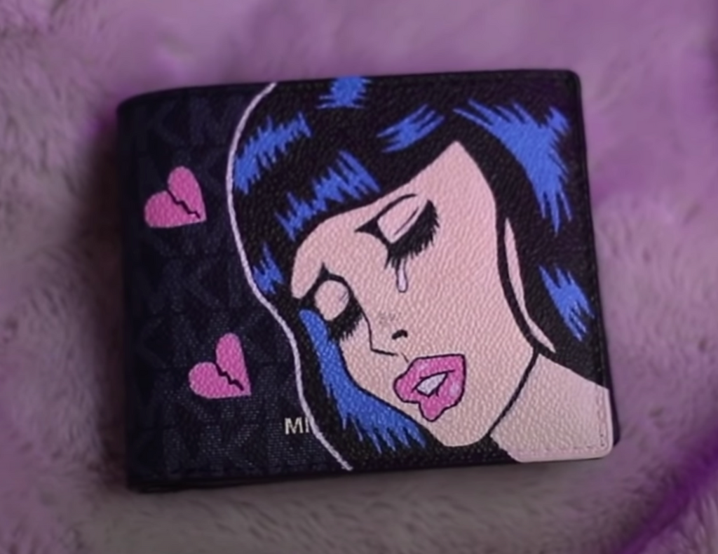 hand painted wallet painting
