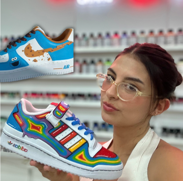 How to Paint Custom Cookie Monster Air Force 1s with Angelus Paint W/ @Dpcustomsmx