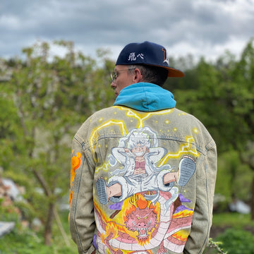 How to Paint a Dandadan Denim Jacket with Angelus Paint W/ @Zacharyryan_art