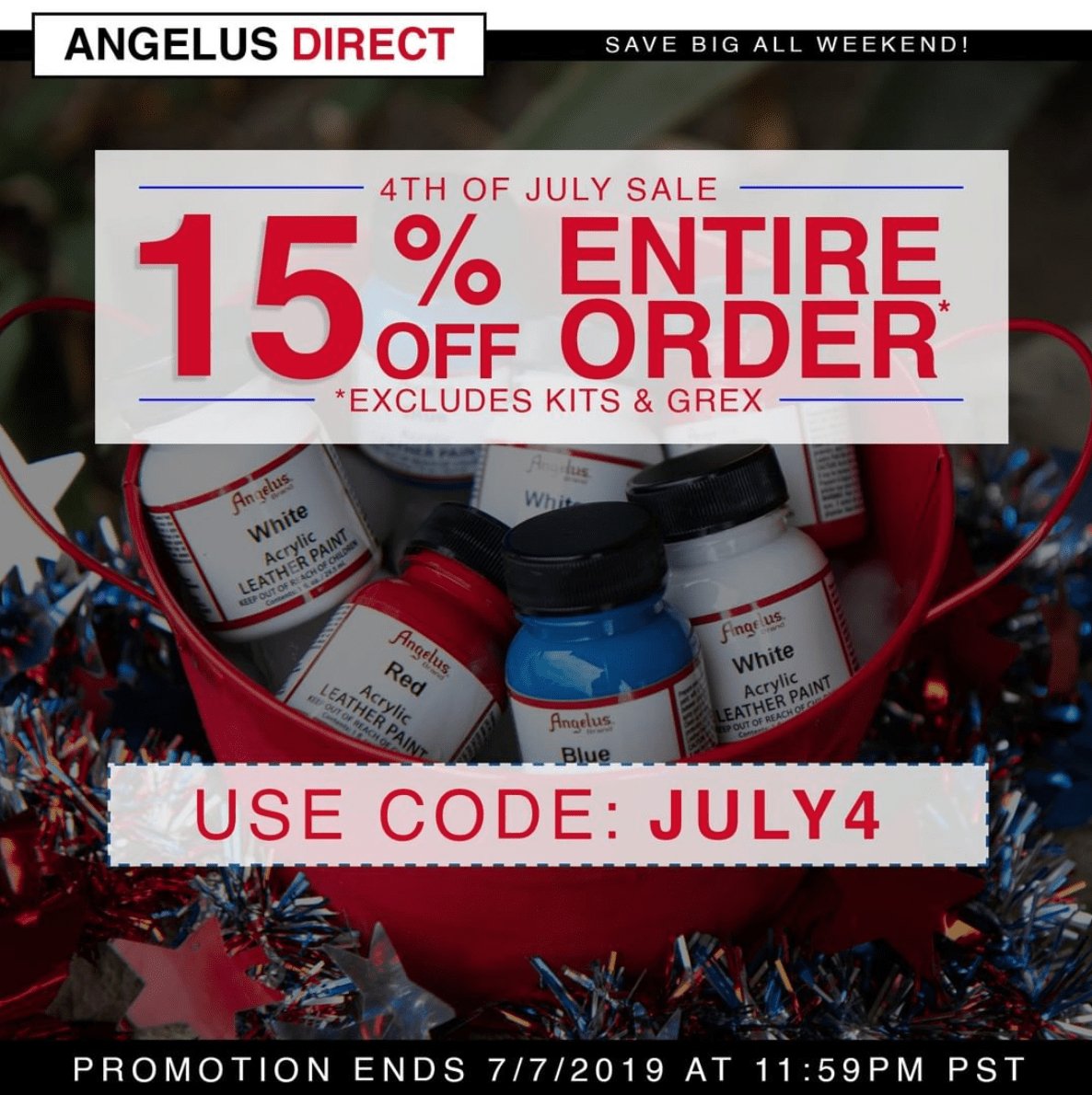 Happy Fourth! Angelus Fourth of July Sale + New Customs - Angelus Direct