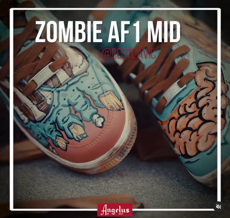 Happy Halloween! DIY Zombie Air Force 1s - Angelus Direct