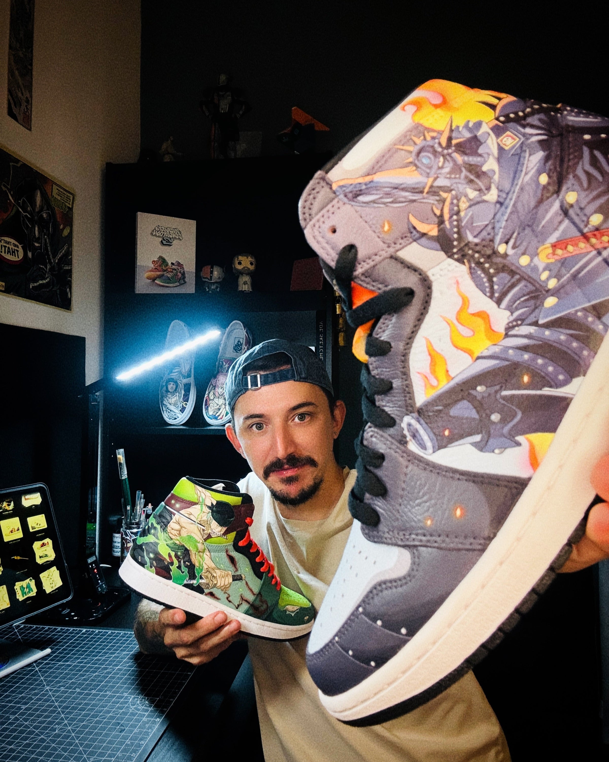 Dragon Ball Super Custom Sneakers: Gohan Tribute Artwork by @ravocustoms