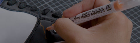 Angelus Paint Marker painting shoe
