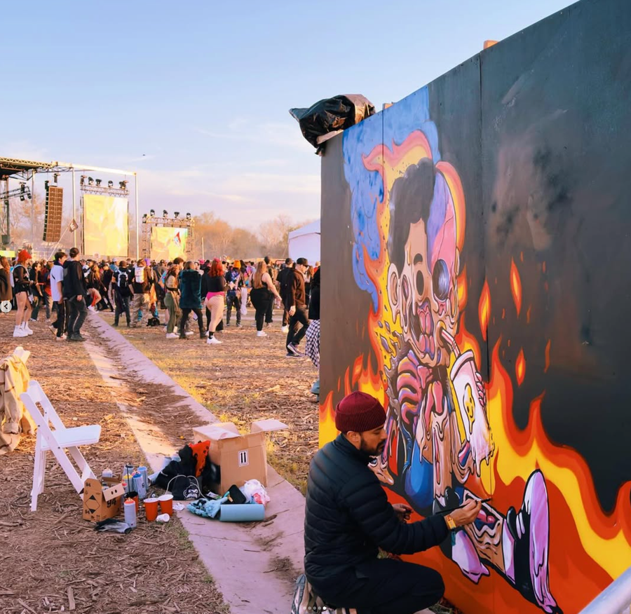 AlexMDC Mural Painting with Angelus Paint