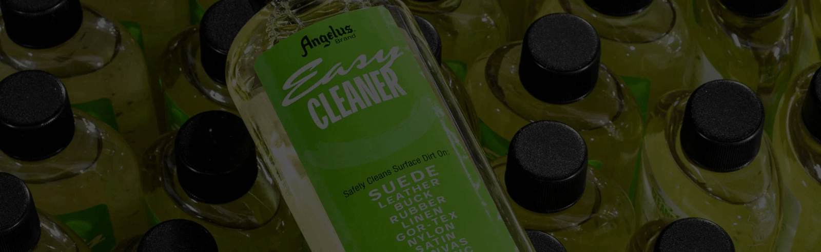 Angelus Easy Cleaner bottle, leather-safe cleaner for car seats.