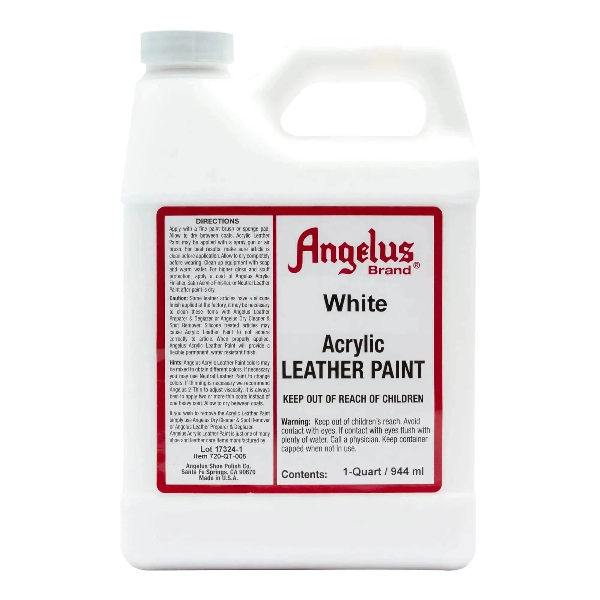 Angelus Direct Angelus White Paint Quart Standard Paint