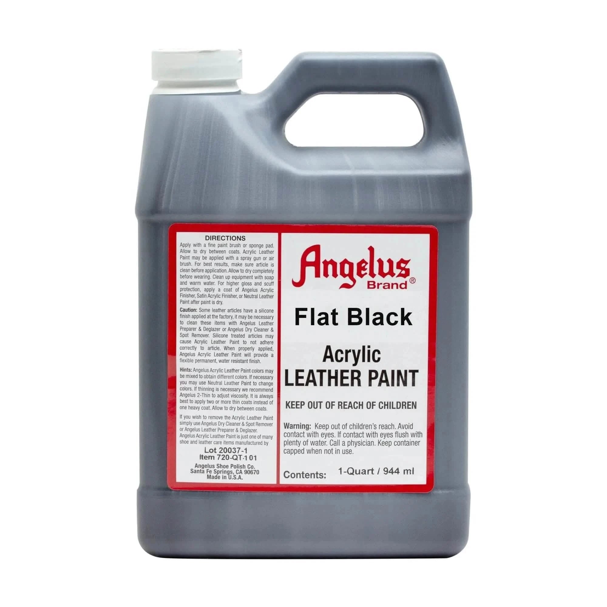 Angelus Direct Angelus Flat Black Paint Quart Standard Paint