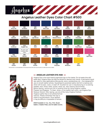 Angelus Color Charts · Angelus Direct