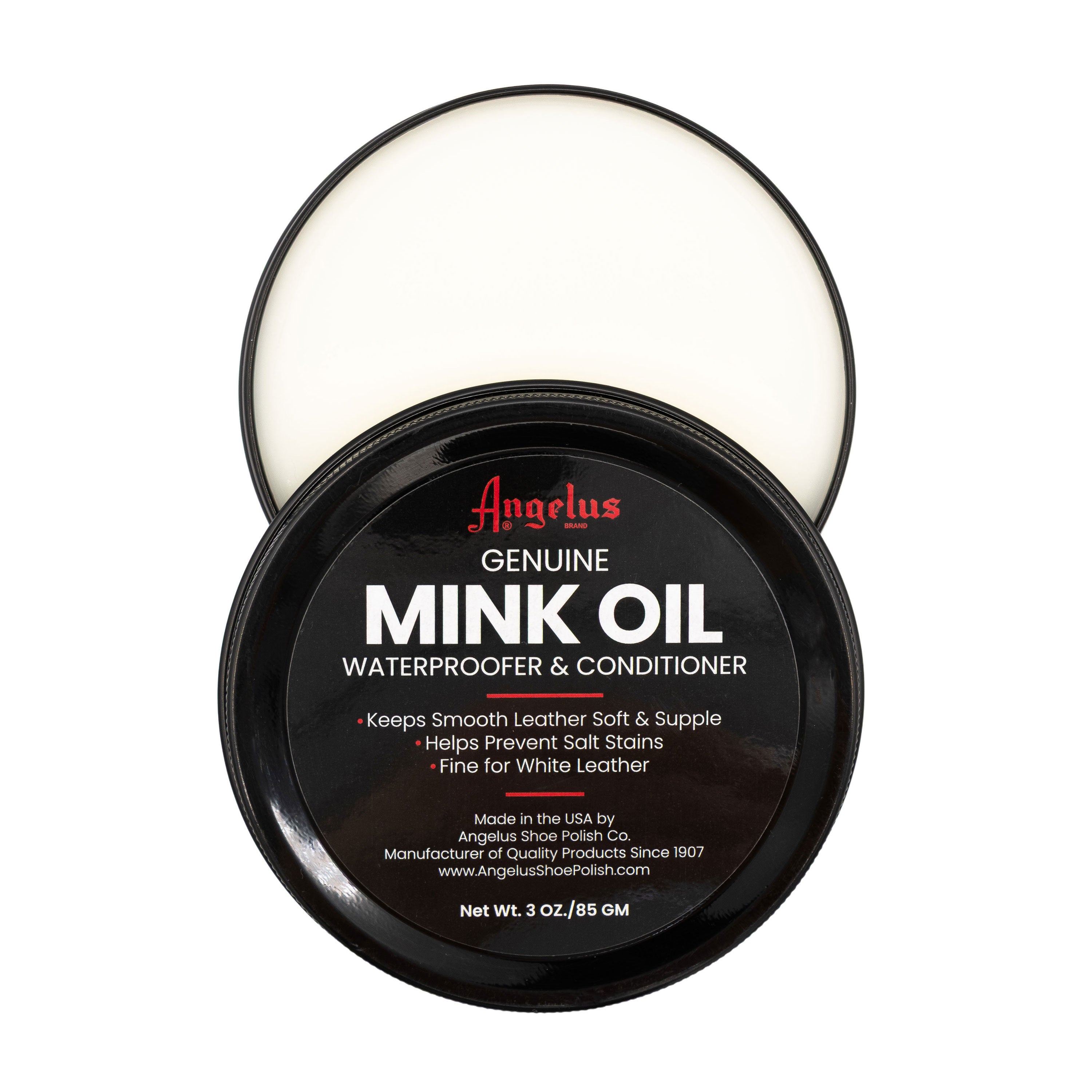 3oz Tin Angelus Mink Oil in can