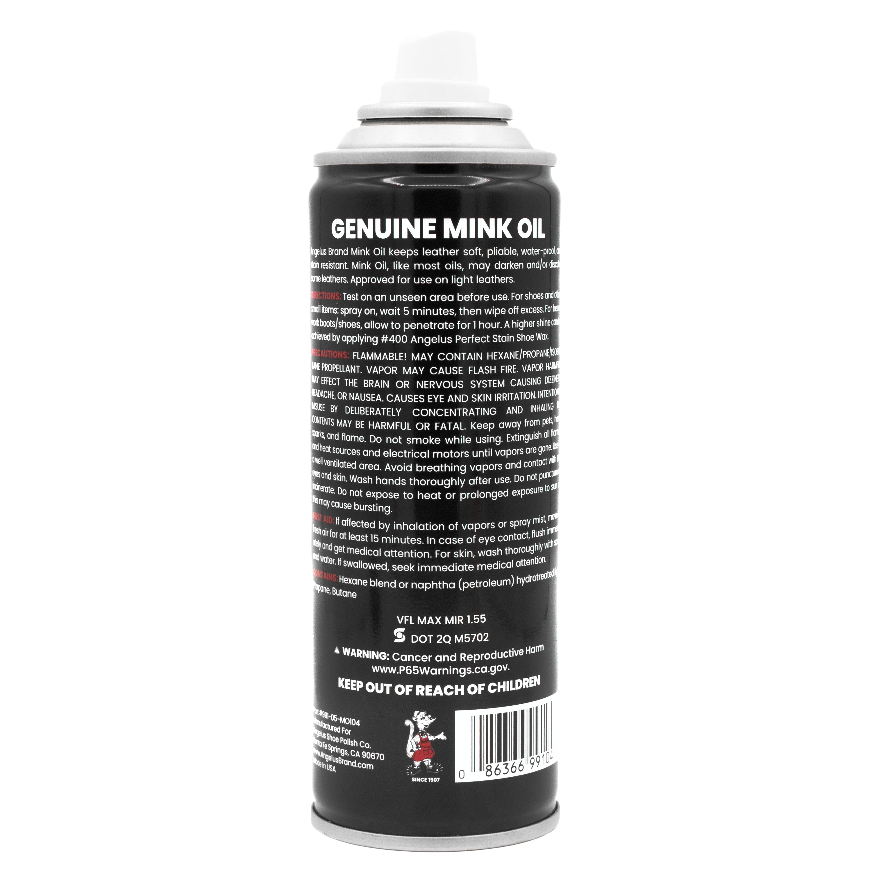 Angelus Mink Oil - Aerosol | Best Leather Conditioner