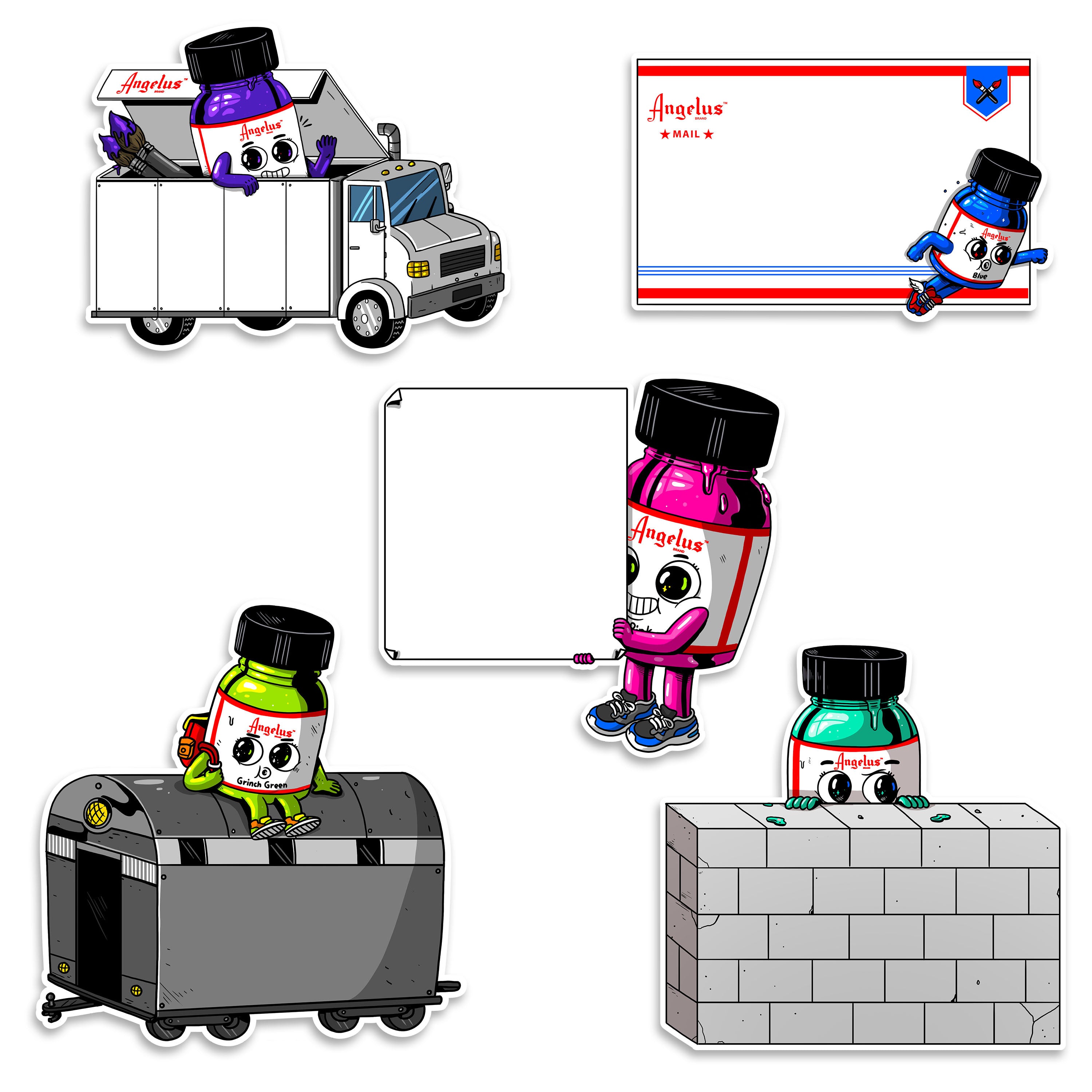 Angelus Sticker pack by AlexMDC - Get Up Series - Graffiti Inspired Slap Pack
