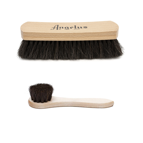 Real Horsehair brushes, perfect for shining shoes and waxing boots!