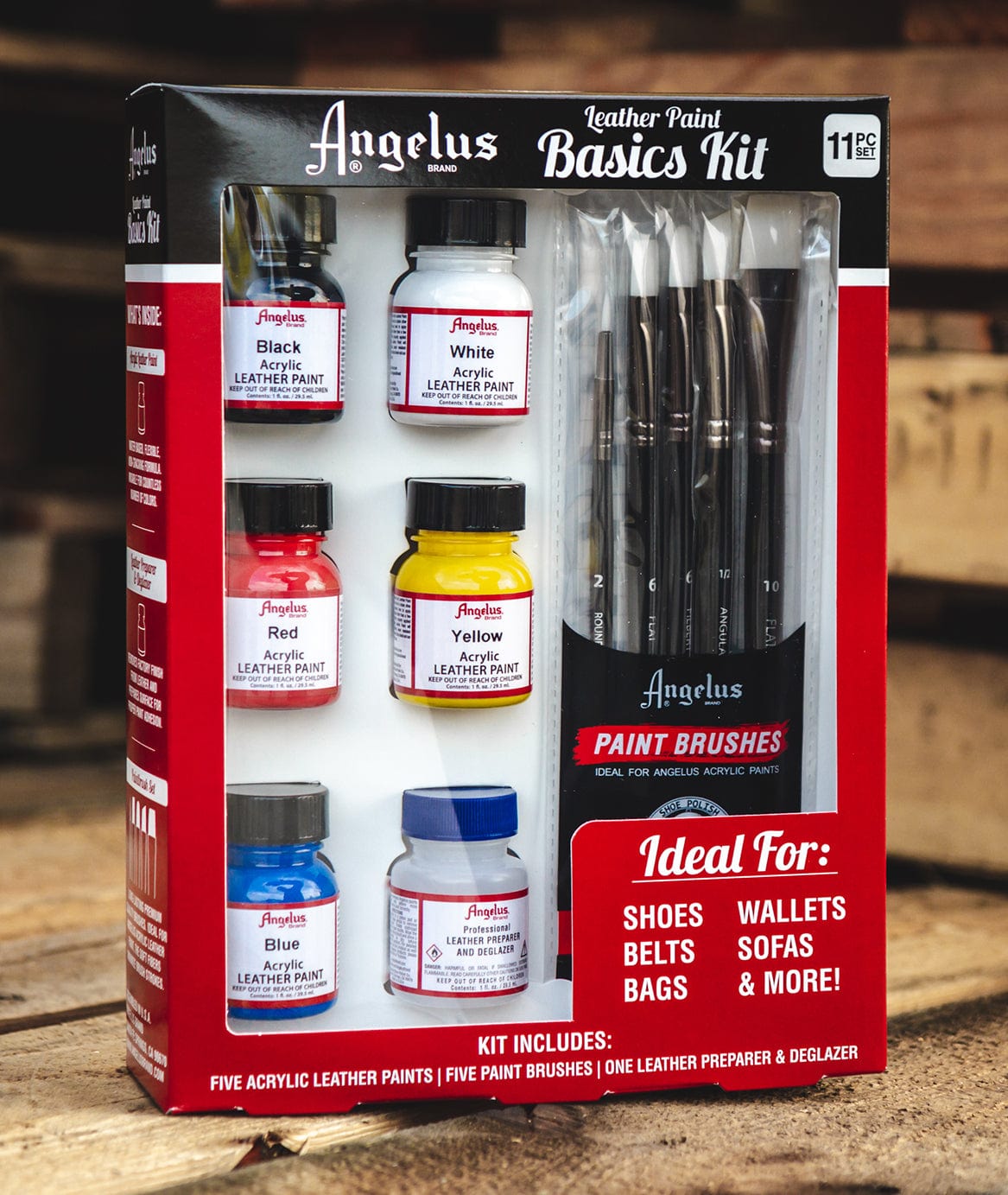 ANGELUS LEERVERF STARTER SET 5X PENSELEN | Van Beek Art Supplies ANGELUS LEERVERF STARTER SET 5X PENSELEN | Van Beek Art Supplies