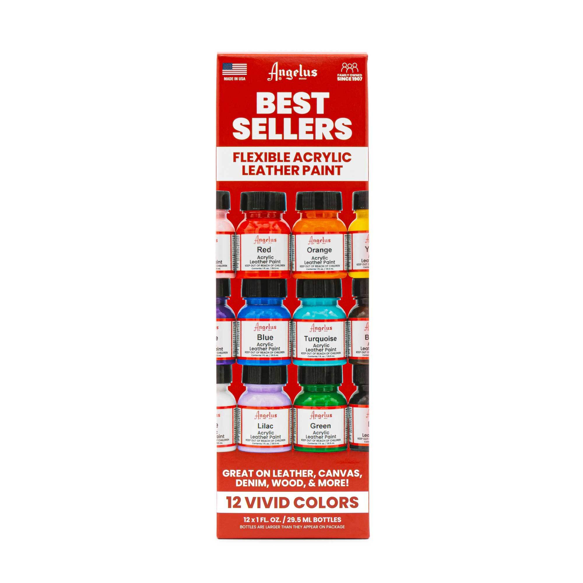 Angelus Direct Angelus Acrylic Leather Paint - Best Sellers Kit 1 oz. Bottles Standard Paint