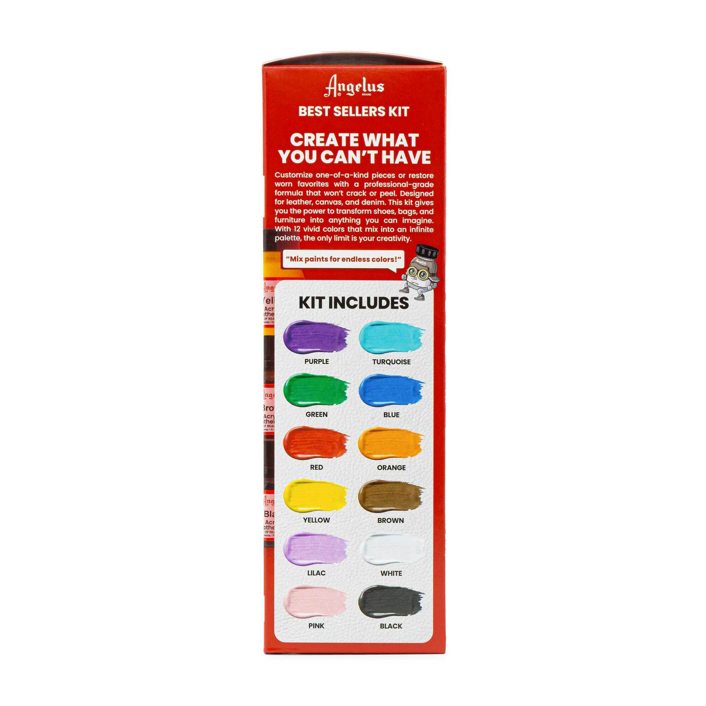 Angelus Direct Angelus Acrylic Leather Paint - Best Sellers Kit 1 oz. Bottles Standard Paint