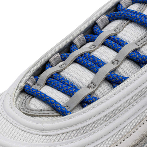 Blue 3M Inverse Rope Laces on shoes