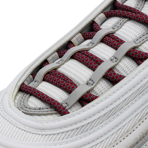 Burgundy/Grey Rope Laces on shoes