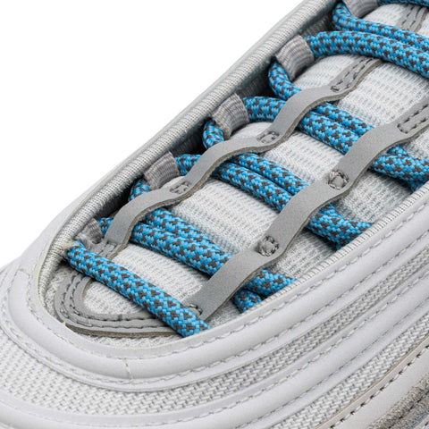 Cove Blue 3M Inverse Rope Laces on shoes