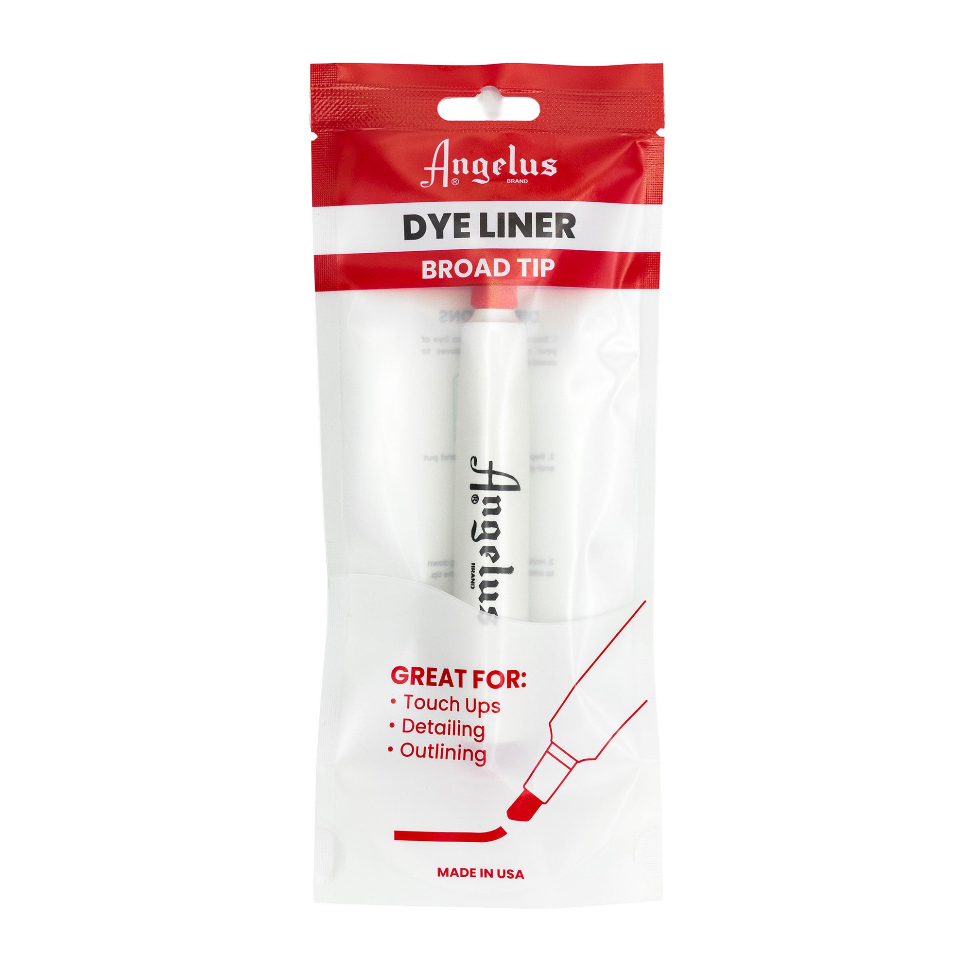 Angelus Direct Dye Pen Applicators Broad Tip in Package