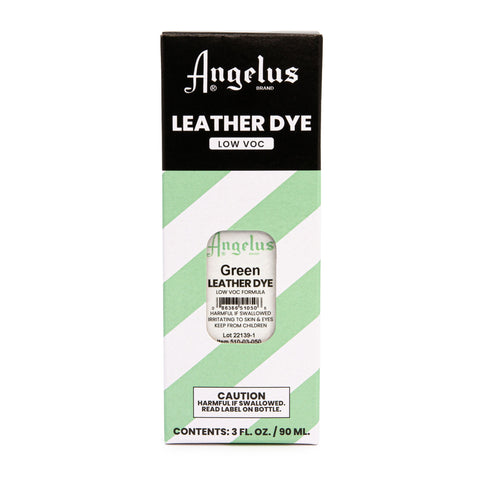 Green Angelus Leather Dye for Woodworking & Luthier Work 