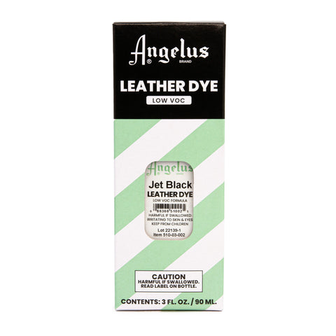 Angelus Leather Dye- Flexible Leather Dye for Shoes, Boots, Bags, Crafts,  Furniture, & More- Jet Black- 3oz