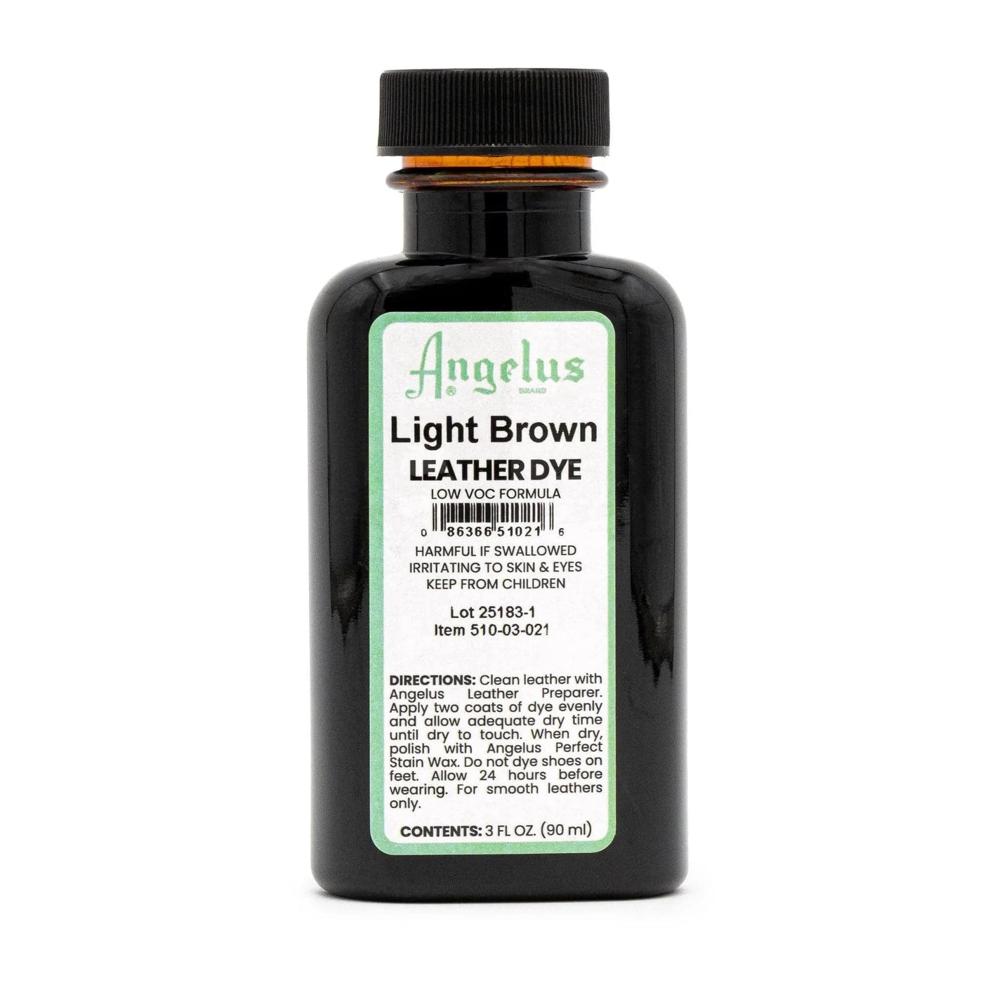 Angelus Direct Light Brown Low VOC Leather Dye 3 oz. Low VOC Leather Dye