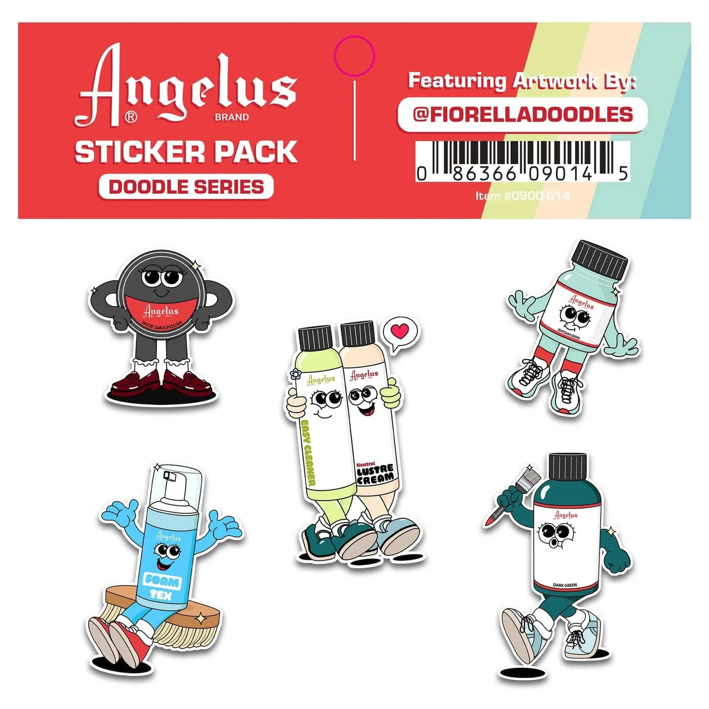 Angelus Direct Sticker Pack by @FiorellaDoodles Pack of 5