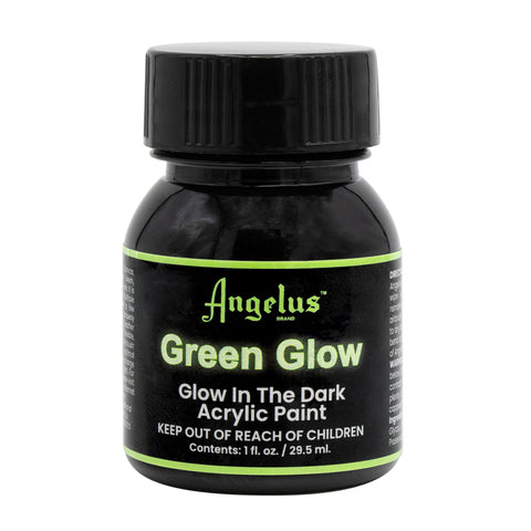 Angelus Green Glow in The Dark Paint - Flexible and glows BRIGHT!