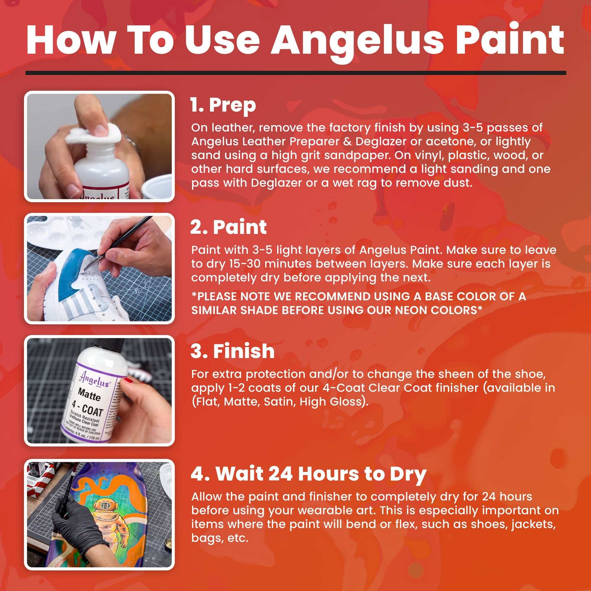 How to Use Angelus Paints Step by Step