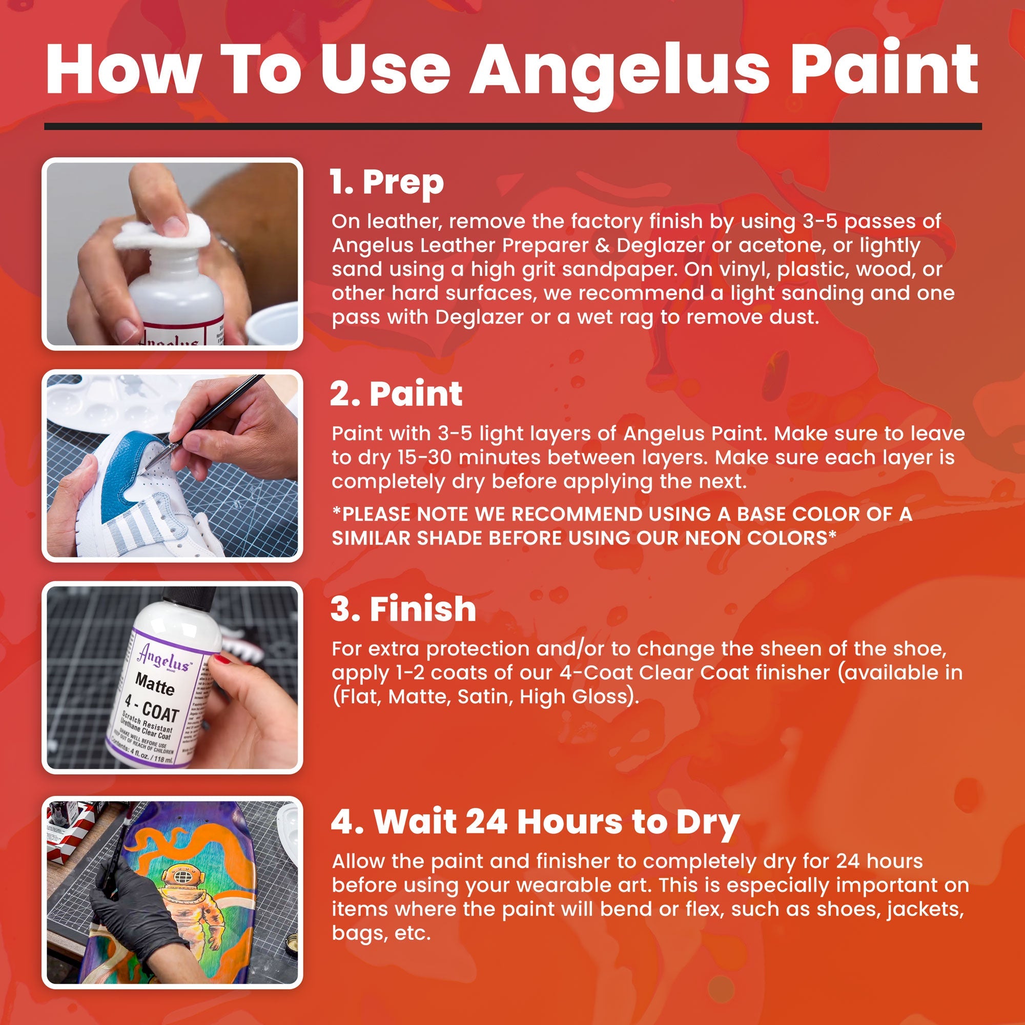 How to Use Angelus Paints Step by Step