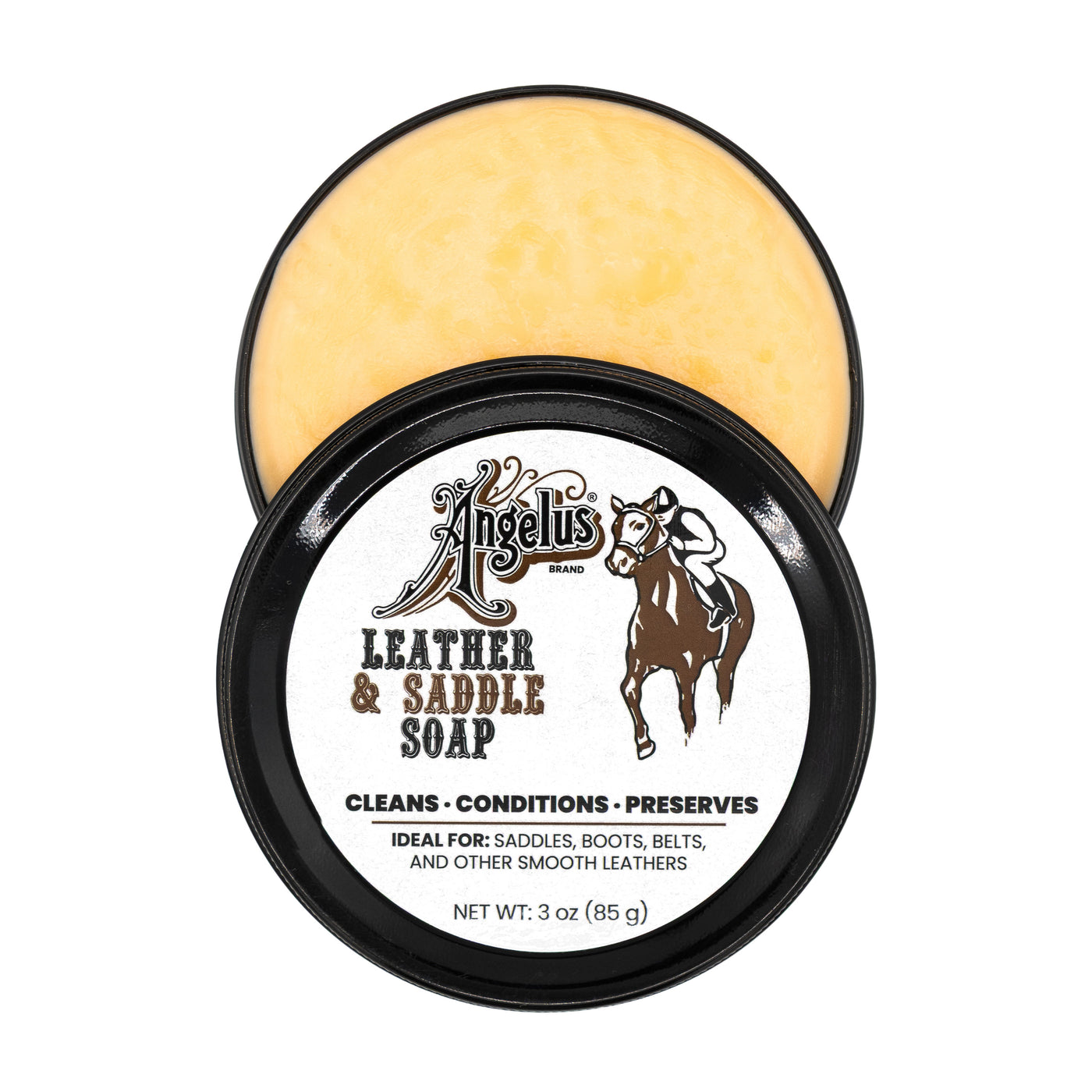 Angelus Direct Leather & Saddle Soap Cleaner 3 oz tin