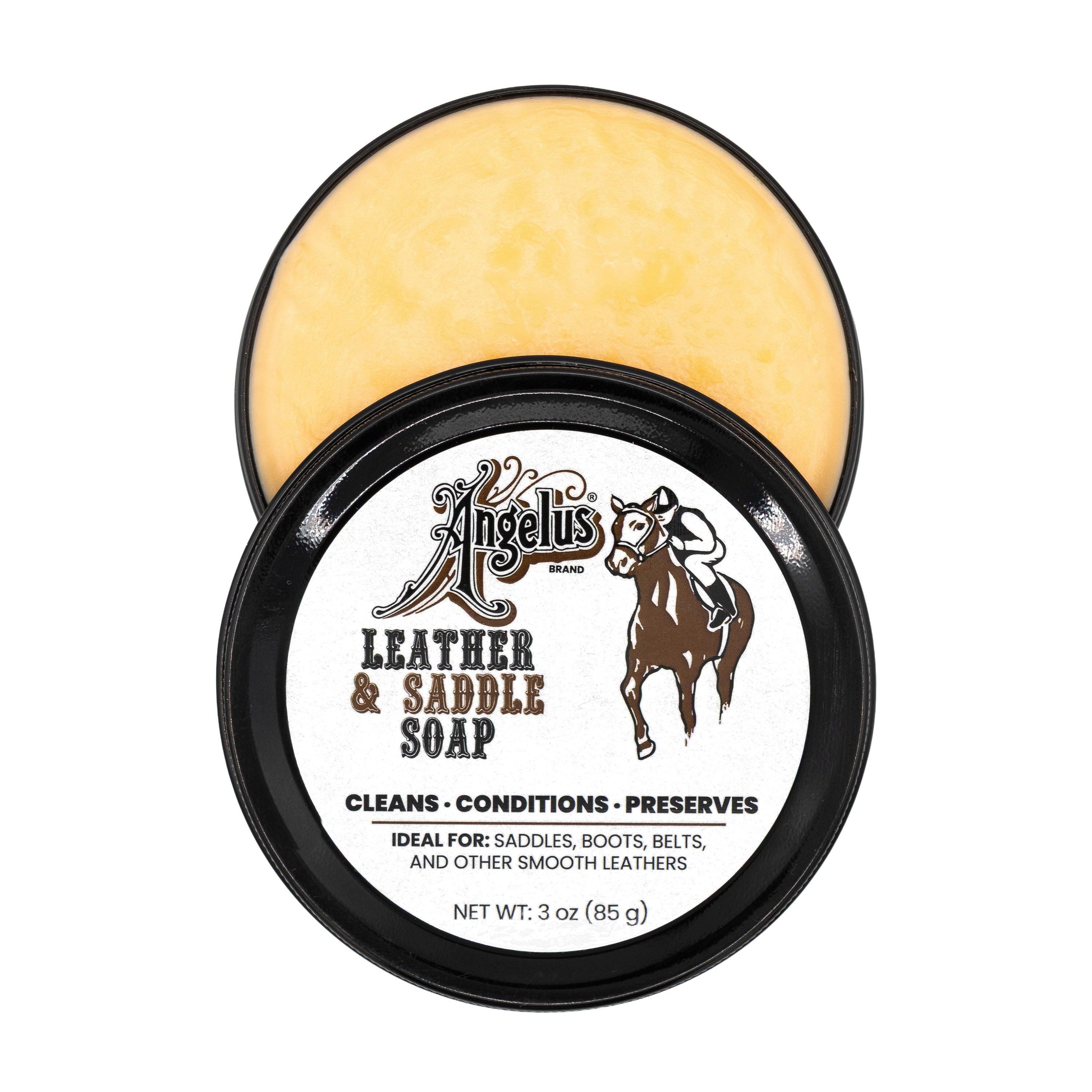 Angelus Direct Leather & Saddle Soap Cleaner 3 oz tin