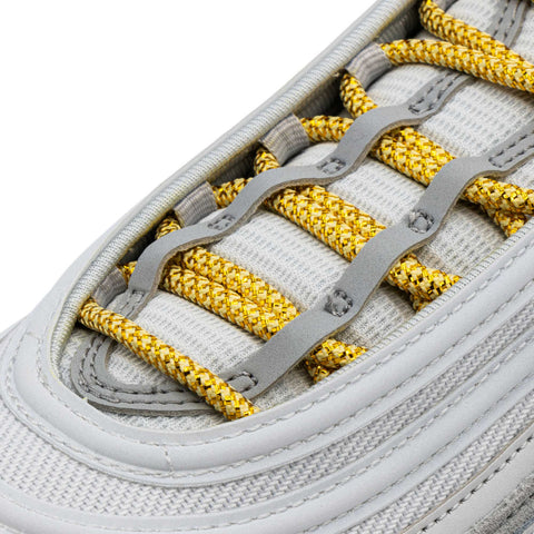 Metallic Gold/White Rope Laces on shoes
