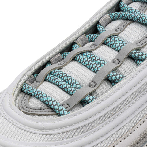 Mint 3M Reflective Rope Laces on shoes