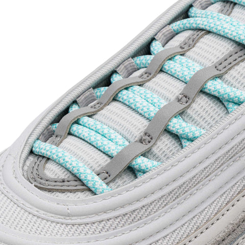 Mint Green/White Rope Laces on shoes