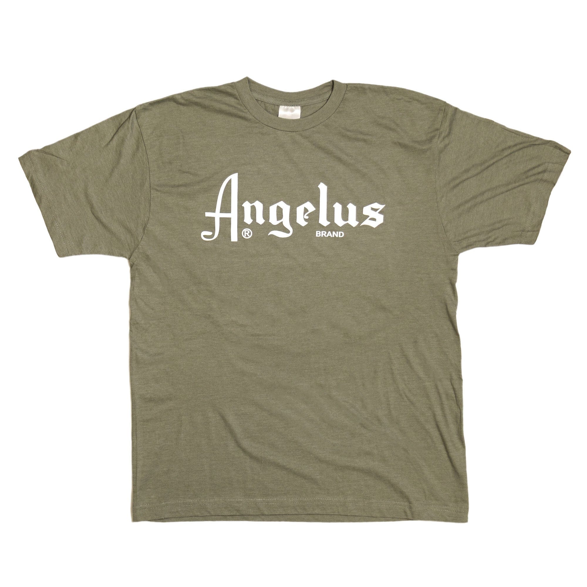Angelus White Logo T-Shirt - Heather Green/Grey