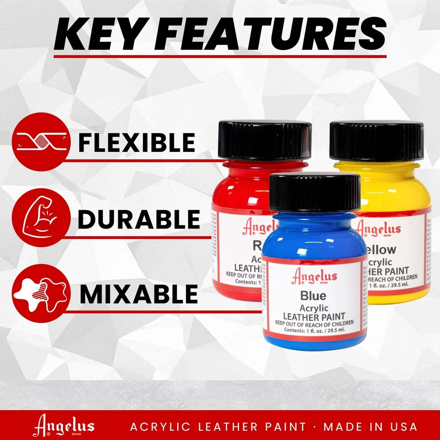 Angelus Paint Basics Kit – Acrylic Leather Paint Set for Custom Angelus Paint Basics Kit – Acrylic Leather Paint Set for Custom