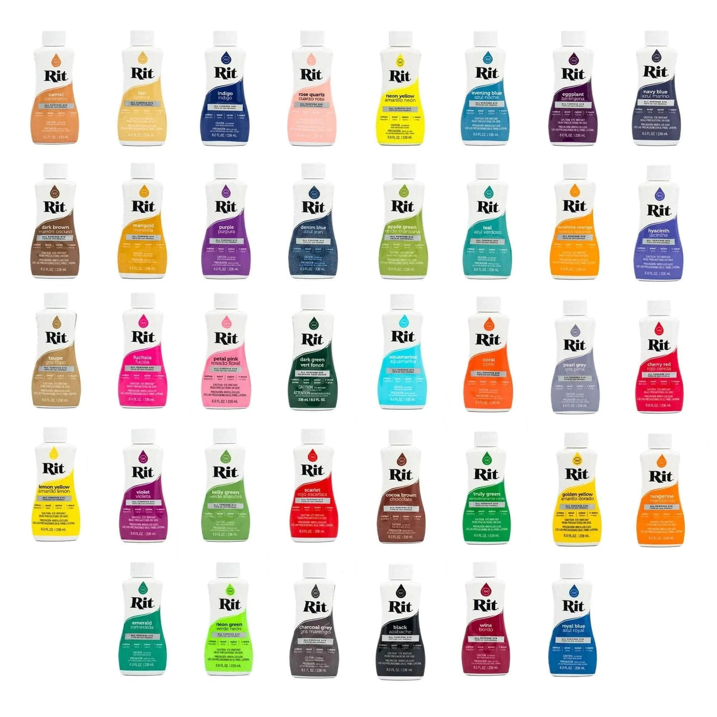 Angelus Direct 6 Rit All-Purpose Dye Assortment Kit 8 oz. Bottles