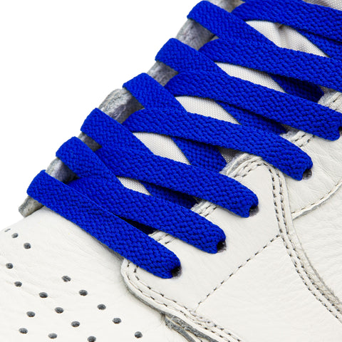 Lace Lab Royal Blue Jordan 1 Replacement Shoelaces on shoe