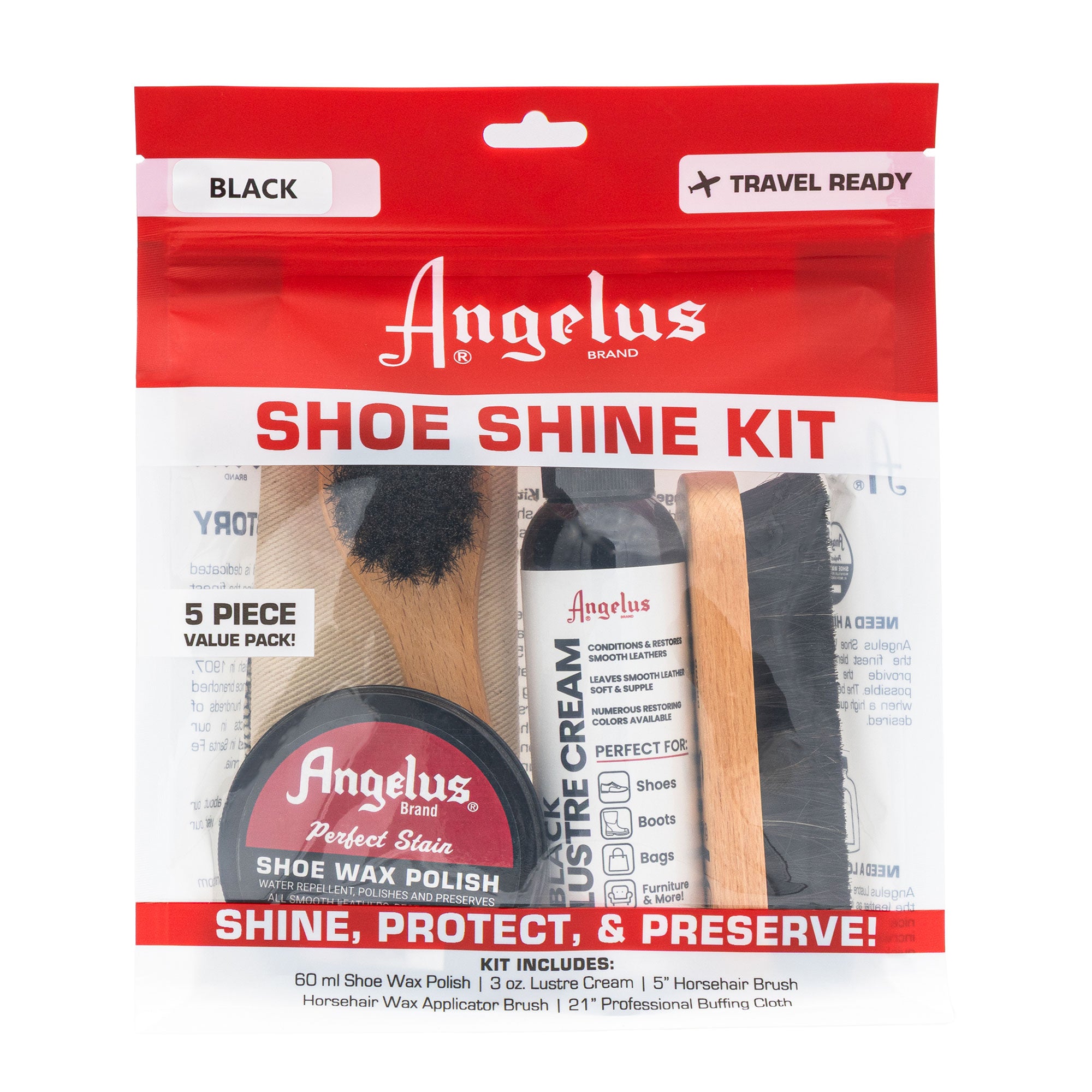 Angelus Direct Angelus Shoe Shine Travel Kit Shoe Polish